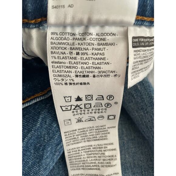 Levi’s Wedgie Straight Jeans Lasting Impression Blue Size 24 - Picture 11 of 16